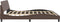 vidaXL - Bedframe - met - hoofdbord - kunstleer - bruin - 200x200 - cm