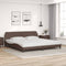 vidaXL - Bedframe - met - hoofdbord - kunstleer - bruin - 200x200 - cm