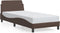 vidaXL - Bedframe - met - hoofdbord - kunstleer - bruin - 80x200 - cm