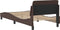 vidaXL - Bedframe - met - hoofdbord - kunstleer - bruin - 80x200 - cm