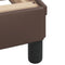 vidaXL - Bedframe - met - hoofdbord - kunstleer - bruin - 90x200 - cm