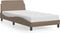 vidaXL - Bedframe - met - hoofdbord - kunstleer - cappuccinokleurig - 100x200 - cm