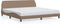 vidaXL - Bedframe - met - hoofdbord - kunstleer - cappuccinokleurig - 200x200 - cm