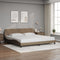 vidaXL - Bedframe - met - hoofdbord - kunstleer - cappuccinokleurig - 200x200 - cm
