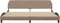 vidaXL - Bedframe - met - hoofdbord - kunstleer - cappuccinokleurig - 200x200 - cm