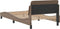 vidaXL - Bedframe - met - hoofdbord - kunstleer - cappuccinokleurig - 100x200 - cm