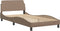 vidaXL - Bedframe - met - hoofdbord - kunstleer - cappuccinokleurig - 100x200 - cm