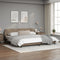vidaXL - Bedframe - met - hoofdbord - kunstleer - cappuccinokleurig - 200x200 - cm