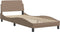 vidaXL - Bedframe - met - hoofdbord - kunstleer - cappucinnokleurig - 80x200 - cm