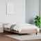 vidaXL - Bedframe - met - hoofdbord - kunstleer - cappucinnokleurig - 80x200 - cm