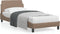 vidaXL - Bedframe - met - hoofdbord - kunstleer - cappucinnokleurig - 90x190 - cm