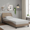 vidaXL - Bedframe - met - hoofdbord - kunstleer - cappucinnokleurig - 80x200 - cm