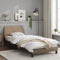 vidaXL - Bedframe - met - hoofdbord - kunstleer - cappucinnokleurig - 80x200 - cm