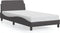 vidaXL - Bedframe - met - hoofdbord - kunstleer - grijs - 100x200 - cm