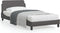 vidaXL - Bedframe - met - hoofdbord - kunstleer - grijs - 100x200 - cm