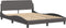 vidaXL - Bedframe - met - hoofdbord - kunstleer - grijs - 120x200 - cm