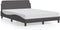 vidaXL - Bedframe - met - hoofdbord - kunstleer - grijs - 120x200 - cm