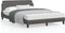 vidaXL - Bedframe - met - hoofdbord - kunstleer - grijs - 120x200 - cm