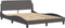 vidaXL - Bedframe - met - hoofdbord - kunstleer - grijs - 140x190 - cm