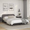 vidaXL - Bedframe - met - hoofdbord - kunstleer - grijs - 140x200 - cm