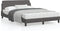 vidaXL - Bedframe - met - hoofdbord - kunstleer - grijs - 140x200 - cm