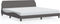 vidaXL - Bedframe - met - hoofdbord - kunstleer - grijs - 200x200 - cm