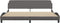 vidaXL - Bedframe - met - hoofdbord - kunstleer - grijs - 200x200 - cm
