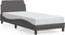 vidaXL - Bedframe - met - hoofdbord - kunstleer - grijs - 90x200 - cm