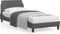 vidaXL - Bedframe - met - hoofdbord - kunstleer - grijs - 90x200 - cm