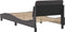vidaXL - Bedframe - met - hoofdbord - kunstleer - grijs - 90x200 - cm