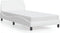 vidaXL - Bedframe - met - hoofdbord - kunstleer - wit - 100x200 - cm