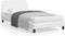 vidaXL - Bedframe - met - hoofdbord - kunstleer - wit - 100x200 - cm