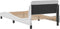 vidaXL - Bedframe - met - hoofdbord - kunstleer - wit - 100x200 - cm