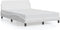 vidaXL - Bedframe - met - hoofdbord - kunstleer - wit - 120x200 - cm