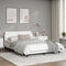 vidaXL - Bedframe - met - hoofdbord - kunstleer - wit - 120x200 - cm