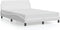 vidaXL - Bedframe - met - hoofdbord - kunstleer - wit - 140x200 - cm