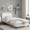 vidaXL - Bedframe - met - hoofdbord - kunstleer - wit - 80x200 - cm