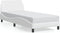 vidaXL - Bedframe - met - hoofdbord - kunstleer - wit - 80x200 - cm
