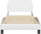 vidaXL - Bedframe - met - hoofdbord - kunstleer - wit - 90x190 - cm