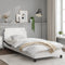 vidaXL - Bedframe - met - hoofdbord - kunstleer - wit - en - zwart - 90x200 - cm