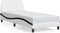 vidaXL - Bedframe - met - hoofdbord - kunstleer - wit - en - zwart - 90x200 - cm