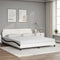 vidaXL - Bedframe - met - hoofdbord - kunstleer - wit - en - zwart - 180x200 - cm
