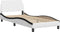 vidaXL - Bedframe - met - hoofdbord - kunstleer - wit - en - zwart - 90x200 - cm