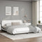 vidaXL - Bedframe - met - hoofdbord - kunstleer - wit - en - zwart - 180x200 - cm