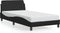 vidaXL - Bedframe - met - hoofdbord - kunstleer - zwart - 100x200 - cm
