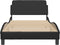 vidaXL - Bedframe - met - hoofdbord - kunstleer - zwart - 100x200 - cm