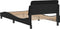 vidaXL - Bedframe - met - hoofdbord - kunstleer - zwart - 100x200 - cm