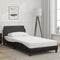 vidaXL - Bedframe - met - hoofdbord - kunstleer - zwart - 100x200 - cm