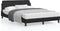 vidaXL - Bedframe - met - hoofdbord - kunstleer - zwart - 120x200 - cm