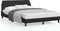 vidaXL - Bedframe - met - hoofdbord - kunstleer - zwart - 140x200 - cm
